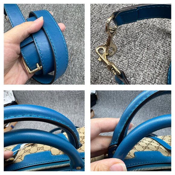 GUCCI Boston Brown Leather Satchel 588-081625 - Picture 14 of 15